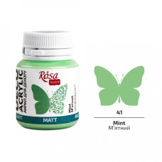 Акрил для декору, М'ятний, мат, 20 мл, ROSA Talent, 20041