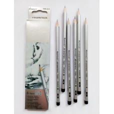 Набір графітних олівців Raffine, 2H-3B, 6шт, Marco, 7000DM-6CB 2H-3B