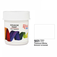 Фарба гуашева, Білила титанові, 40мл, ROSA Studio, 324901