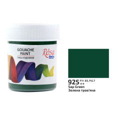 Фарба гуашева, Зелена травяна, 40мл, ROSA Studio, 323925