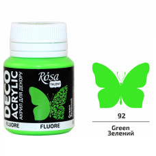 Акрил для декору, Зелена, флуор., 20мл, ROSA Talent, 323060192
