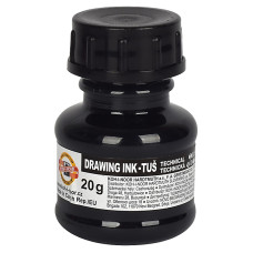 Туш для креслення, 20г, чорна, Koh-i-Noor, 141701