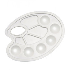Палітра пластикова овальна, з лунками, 17х23,5см, D.K.ART & CRAFT, 94160207