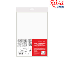 Папір для рисунку та креслення А4, пакет, 200г/м2, 10л, др. зерно, ROSA Studio, 169221002