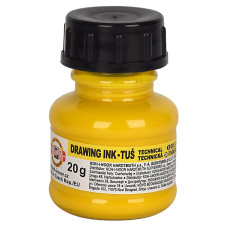 Туш для креслення, 20г, жовта, Koh-i-Noor, 1417002