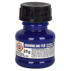 Туш для креслення, 20г, синя, Koh-i-Noor, 1417007