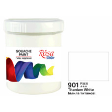 Фарба гуашева, Білила титанові, 100 мл, ROSA Studio, 323917