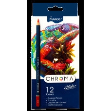 Набір кольорових олівців Chroma, 12 кол, картон, Marco, 8010-12CB