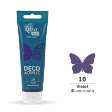 Акрил для декору, Фіолетовий, мат, 75 мл, ROSA Talent, 322210