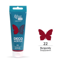 Акрил для декору, Бордовий, мат, 75 мл, ROSA Talent, 322222