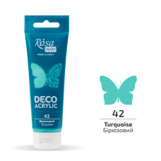 Акрил для декору, Бірюзовий, мат, 75 мл, ROSA Talent, 322242