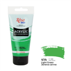 Фарба акрилова, Зелена світла, 75 мл, ROSA Studio, 32241414