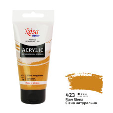 Фарба акрилова, Сієна натуральна, 75 мл, ROSA Studio, 32241423