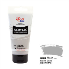 Фарба акрилова, Сіра тепла, 75 мл, ROSA Studio, 32241444