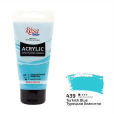 Фарба акрилова, Турецька блакитна, 75 мл, ROSA Studio, 32241439