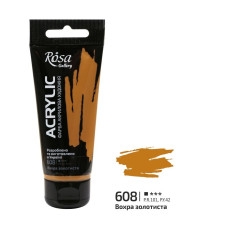 Фарба акрилова, Вохра золотиста, 60мл, ROSA Gallery, 3241608