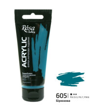 Фарба акрилова, Бірюзова, 60мл, ROSA Gallery, 3241605