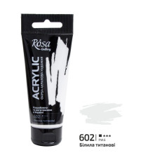 Фарба акрилова, Білила титанові, 60мл, ROSA Gallery, 3241602