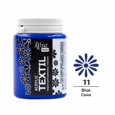 Фарба акрилова для тканин, Синя, 80мл, ROSA Talent, 26348011