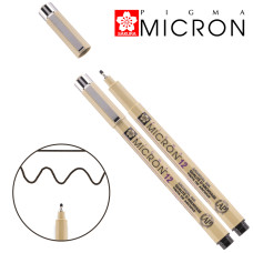 Лінер PIGMA MICRON (12), 0,7мм, Чорний, Sakura, XSDK12#49