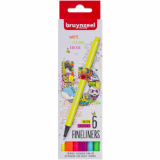 Набір лайнерів FINELINER Neon, 6 кол, Bruynzeel, 60241106