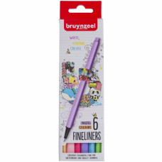 Набір лайнерів FINELINER Pastel, 6 кол, Bruynzeel, 60241206
