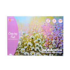 Альбом для олії та акрилу (бавовняне полотно), 280 г/м2, А5, 10 арк, Santi, 742551