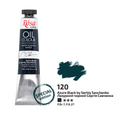 Фарба олійна, Лазурний чорний Сергія Савченка, 45мл, ROSA Gallery, 3260120