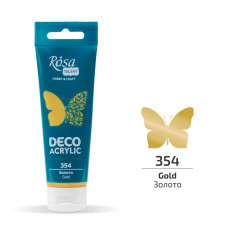 Акрил для декору, Золото, металік, 75 мл, ROSA Talent, 322354
