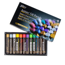 Набір олійної пастелі проф., 12 кол, металік, Mungyo, MOP-12MN