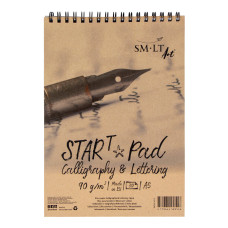 Альбом для каліграфії та леттерінгу на спіралі STAR T А5, 90г/м2, 30л, SMILTAINIS, 5KDS-30TS
