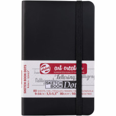 Блокнот для каліграфії у крапку Talens Art Creation DOTS 80г/м, 9х14см, 80л, чорний, Royal Talens, 9314401M