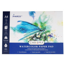 Альбом для акварелі Chroma, А4, 300г/м2, 15л, Marco, 1071A-15CBP