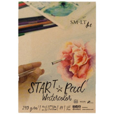Склейка для акварелі STAR T А4, 240г/м2, 20л, SMILTAINIS, AS-20(240)