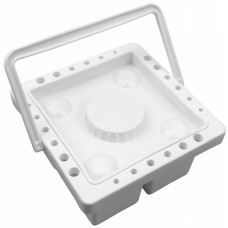 Пензлемийка пластикова з кришкою (13х13х9см), D.K.ART & CRAFT, 94160446