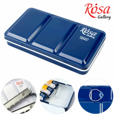 Пенал для акварельних фарб металевий, Індіго, на 12 кювет, ROSA Gallery, 2311206