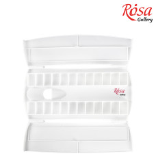 Пенал для акварельних фарб пластиковий, на 24 кювети, ROSA Gallery, 2311203