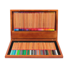 Набір кольорових олівців FineArt, 72 кол, кедр, дерев. пенал, Marco, FineArt-72WB