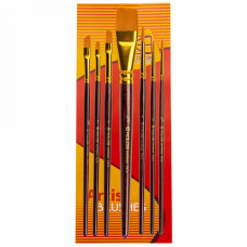 Набір пензлів 7073, синтетика круг/плос/кут. 3/3/1шт, KOLOS, 4270737