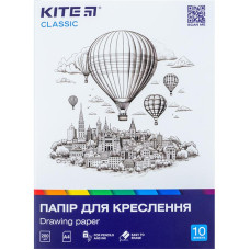 Папір для креслення А4, 10 арк, 200г/м2, Kite, K-269