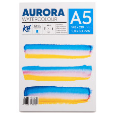 Альбом для акварелі Watercolour, А5, 300г/м2, 12 л, CP, серед. зерно, Aurora, 376001500