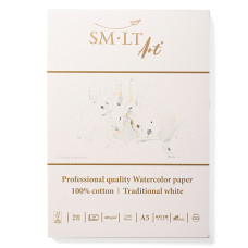 Склейка для акварелі PRO CREATE А5, 400г/м2, 10л, 100% бавовна, SMILTAINIS, 5AS-10(400)/PR