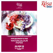 Папка для акварелі Натюрморт А4, 200г/м2, 10л, др. зерно, ROSA Studio, 16921003