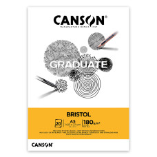 Склейка паперу для рисунку GRADUATE BRISTOL А5, 180г/м2, 20л, Canson, C400110382