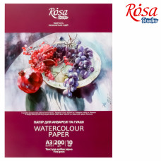 Папка для акварелі Натюрморт А3, 200г/м2, 10л, др. зерно, ROSA Studio, 16921001