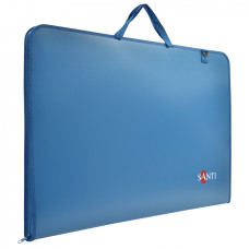 Папка-портфель А2 для ескізів з тканинними ручками, синя, Santi, 492285