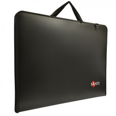 Папка-портфель А2 для ескізів з тканинними ручками, чорна, Santi, 492284