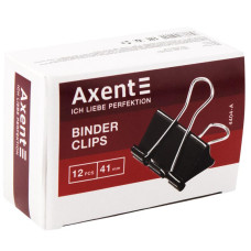 Набір біндерів 12 шт, 41мм, чорні, Axent, 4404-A