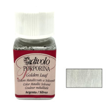 Фарба GOLDEN LEAF, ефект рідкого металу, Срібло, 50 мл, Divolo, GOLD-040-AR