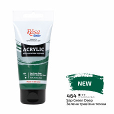 Фарба акрилова, Зелена травяна темна, 75 мл, ROSA Studio, 32241464
